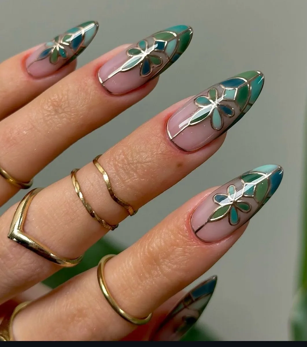 stained glass florals by Tasha